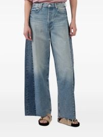 MOTHER Patchwork Panel Jeans Blue at Farfetch